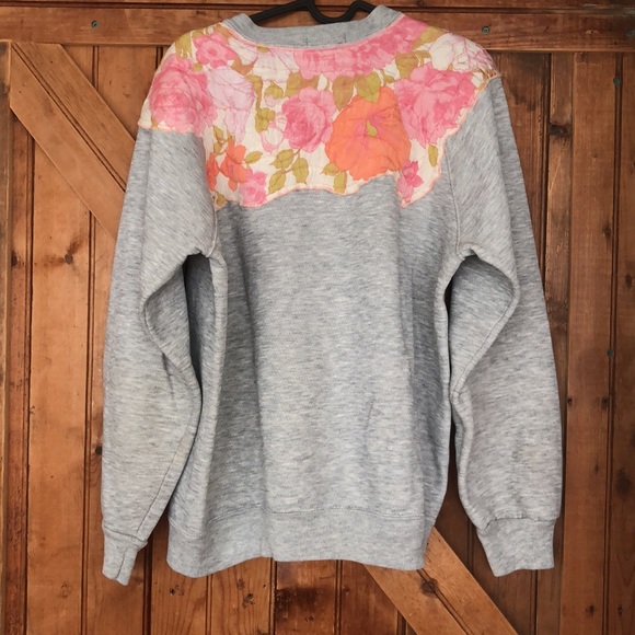 Re-Worked Vintage Sweatshirt by Designer Holly Stalder, Unisex Large - Picture 2 of 3